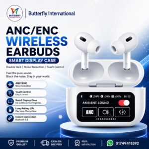 ANC ENC Double Dark Noise Rduction Tutch Control Earbuds Screen Display